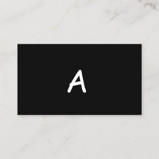 eenvoudig wit zwart modern minimalistisch monogram visitekaartje