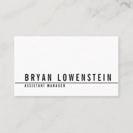 Eenvoudig wit zwart, modern visitekaartje