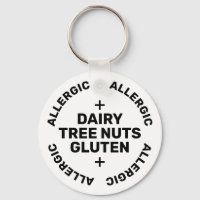 Eenvoudig wit zwart noodcontact allergeen