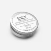 Eenvoudig witte cosmeticapot deksel label 2.75" di
