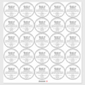 Eenvoudig witte cosmeticapot deksel label 2.75" di (Vel)