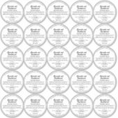 Eenvoudig witte cosmeticapot deksel label 2.75" di (Voorkant)