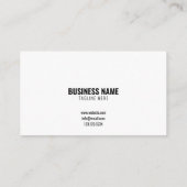 Eenvoudig witte en zwarte bouwplaats Silhouette Visitekaartje (Achterkant)