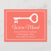 Eenvoudig Witte Koraal Minimale Belangrijkste Verp Aankondigingskaart (Voorkant)