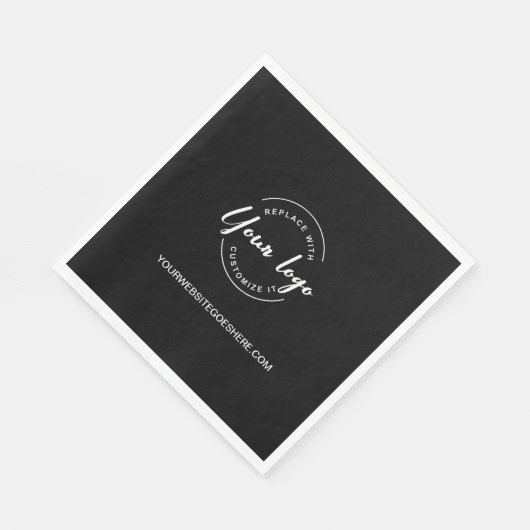 Eenvoudig Witte logo en website Aangepast bedrijf Servet (Hoek)