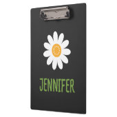 Eenvoudig Witte Madeliefjes Monogram Klembord (Links)