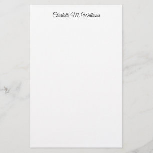 Eenvoudig Witte Minimalistische Professioneel Mode Briefpapier