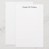 Eenvoudig Witte Minimalistische Professionele Mode Briefpapier (Voorkant / Achterkant)