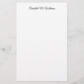 Eenvoudig Witte Minimalistische Professionele Mode Briefpapier (Voorkant)