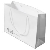 Eenvoudig Witte Moderne Zakelijke Groot Cadeauzakje (Achterkant Gekanteld)