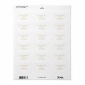 Eenvoudig Witte Trouw Retouradres Etiket (Full Sheet)