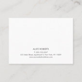 Eenvoudig witte wasextensie Microblading Aftercare Visitekaartje (Achterkant)