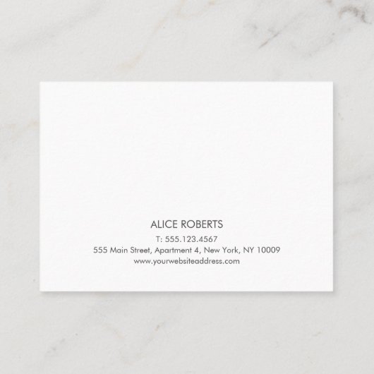 Eenvoudig witte wasextensie Microblading Aftercare Visitekaartje (Achterkant)