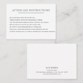 Eenvoudig witte wasextensie Microblading Aftercare Visitekaartje (Voorkant / Achterkant)