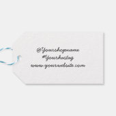 Eenvoudig Witte Zaken Hartelijk dank voor het invo Cadeaulabel (Achterkant Horizontaal)