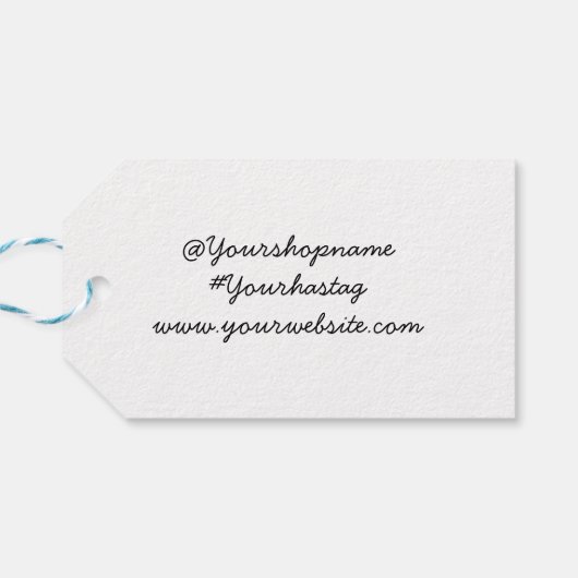 Eenvoudig Witte Zaken Hartelijk dank voor het invo Cadeaulabel (Achterkant Horizontaal)