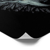 Eenvoudig Wolf zwart Poster (Hoek)