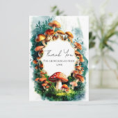 Eenvoudig Woodland Mushroom Baby shower Bedankkaart (Staand voorkant)