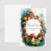 Eenvoudig Woodland Mushroom Baby shower Bedankkaart (Voorkant / Achterkant)