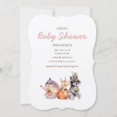 Eenvoudig Woodland Rustic Baby shower Uitnodiging (Voorkant)