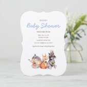 Eenvoudig Woodland Rustic Baby shower Uitnodiging (Staand voorkant)