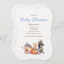 Eenvoudig Woodland Rustic Baby shower Uitnodiging