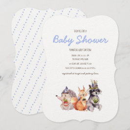 Eenvoudig Woodland Rustic Baby shower Uitnodiging