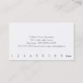 Eenvoudig Word Dark Loyalty Coffee Punch Card Oran (Achterkant)