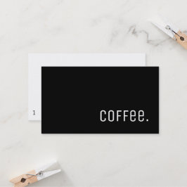 Eenvoudig Word Dark Loyalty Coffee Punch Card Unic