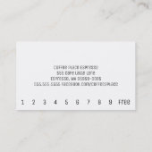 Eenvoudig Word Dark Loyalty Coffee Punch Card Unic (Achterkant)