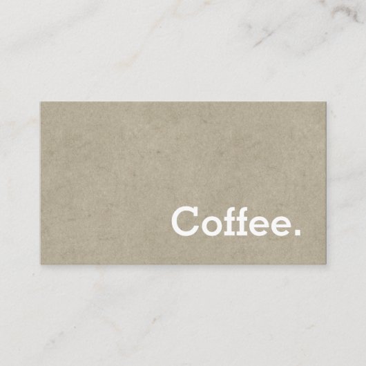 Eenvoudig Word Dark Loyalty Coffee PunchCard Bone (Voorkant)