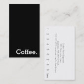 Eenvoudig Word Dark Loyalty Coffee Punchcard Verti (Voorkant / Achterkant)