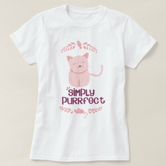Eenvoudig worp-/kattendeksels t-shirt (Design voorkant)