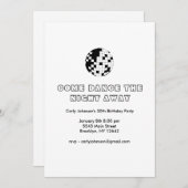 Eenvoudig Y2K Zwart Wit Disco 30e Verjaardagsfeest Kaart (Voorkant / Achterkant)