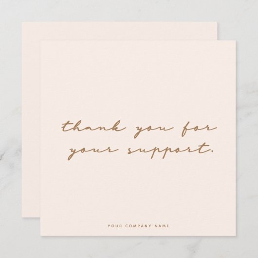 Eenvoudig Zacht Roze u Visitekaartje Bedankkaart (Voorkant / Achterkant)