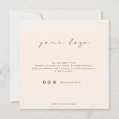 Eenvoudig Zacht Roze u Visitekaartje Bedankkaart (Achterkant)