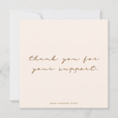 Eenvoudig Zacht Roze u Visitekaartje Bedankkaart (Voorkant)