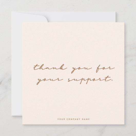 Eenvoudig Zacht Roze u Visitekaartje Bedankkaart (Voorkant)