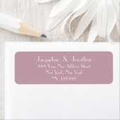Eenvoudig zacht roze witte script retouradres etiket (Insitu)