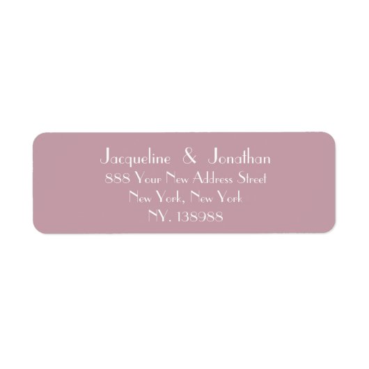 Eenvoudig zacht roze witte script retouradres etiket (Voorkant)