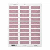 Eenvoudig zacht roze witte script retouradres etiket (Full Sheet)