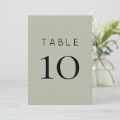 Eenvoudig zacht zondig groen weddenschapsnummer kaart (Staand voorkant)