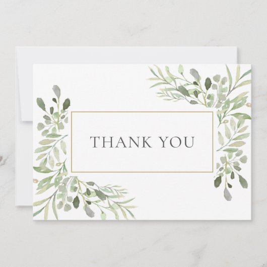 Eenvoudig Zakelijk Bedankt Botanische Waterverf (Voorkant)