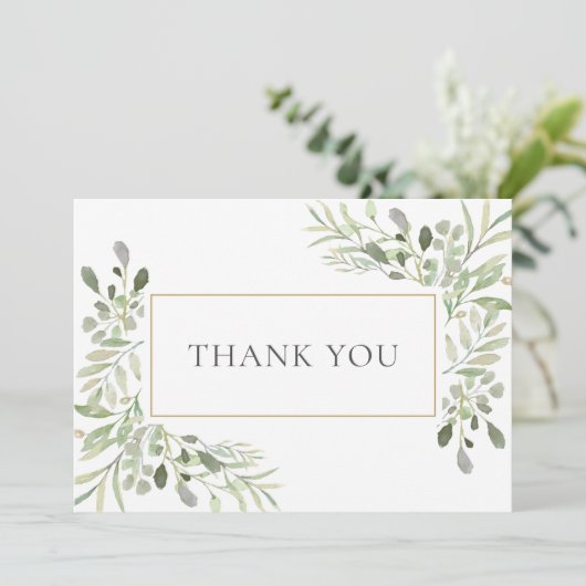 Eenvoudig Zakelijk Bedankt Botanische Waterverf (Staand voorkant)