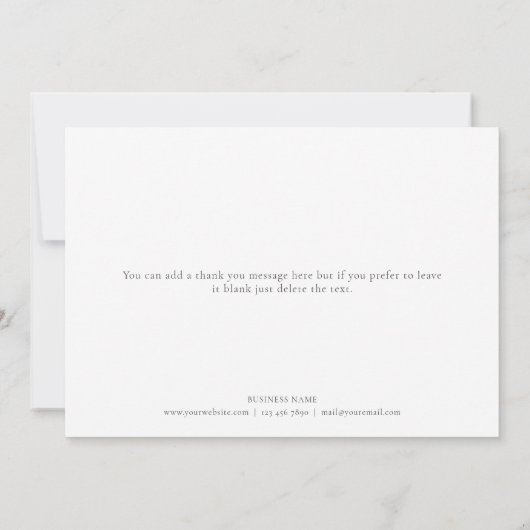 Eenvoudig Zakelijk Bedankt Botanische Waterverf (Achterkant)