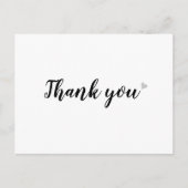 Eenvoudig zakelijk dank u zwart-wit briefkaart (Voorkant)