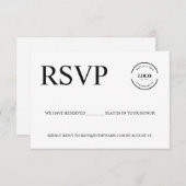 Eenvoudig zakelijk evenement Logo Reservezitjes Aa Informatiekaartje (Voorkant / Achterkant)