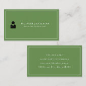 Eenvoudig Zakelijk Icoon Visitekaartje (Voorkant / Achterkant)