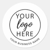 Eenvoudig Zakelijk Logo Aangepast Ronde Sticker (Voorkant)