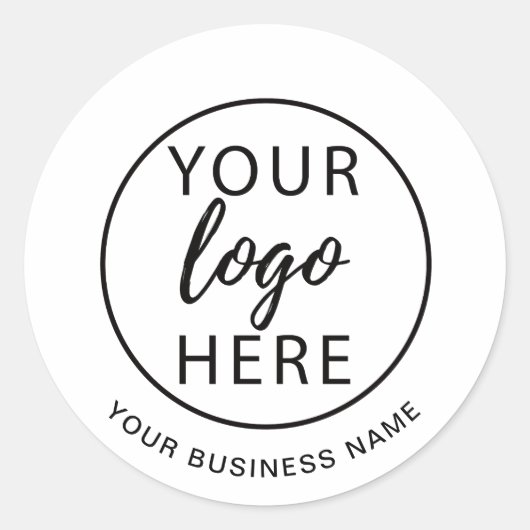 Eenvoudig Zakelijk Logo Aangepast Ronde Sticker (Voorkant)